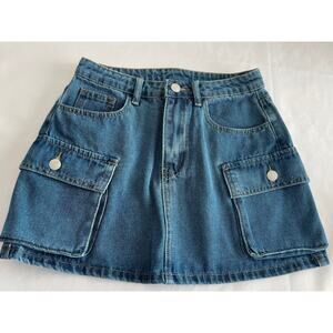 Denim Jean Skirt Women size 2 XS EU 34 Shein